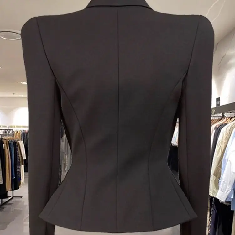 Veste de costume couvertes à un bouton lion pour femmes, blazers, vestes, mode, haute qualité, 2024