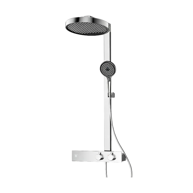 Modern Brass Thermostatic Bath Set with Soft Rain Sprinkler