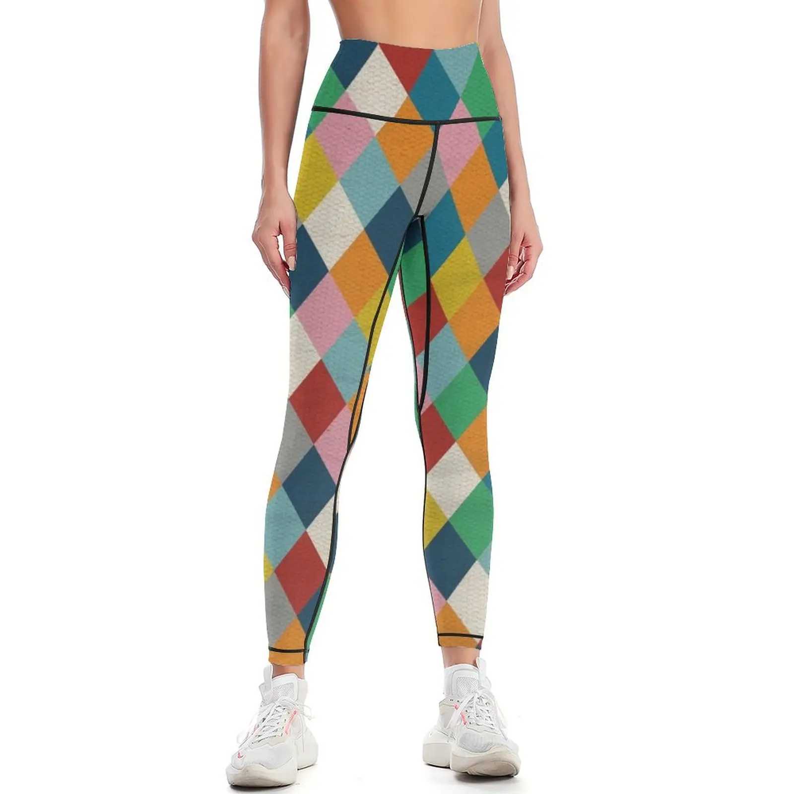 Harlequin Leggings sports woman gym for girls workout shorts flared Womens Leggings