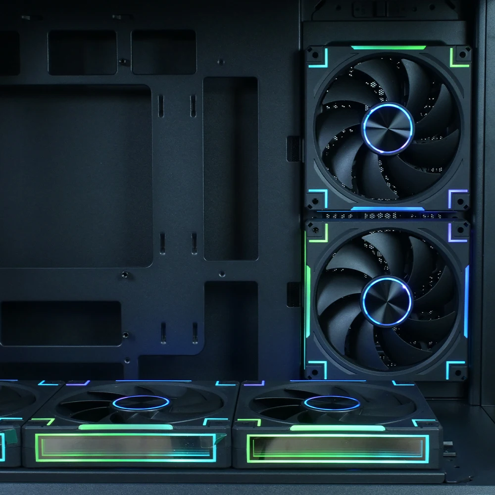 مروحة تبريد SOONCOOL لحافظة الكمبيوتر 120*120*25 مللي متر PWM A-RGB مبرد لوحدة المعالجة المركزية برج واحد/مزدوج 2000 دورة في الدقيقة 52CFM 29dBA