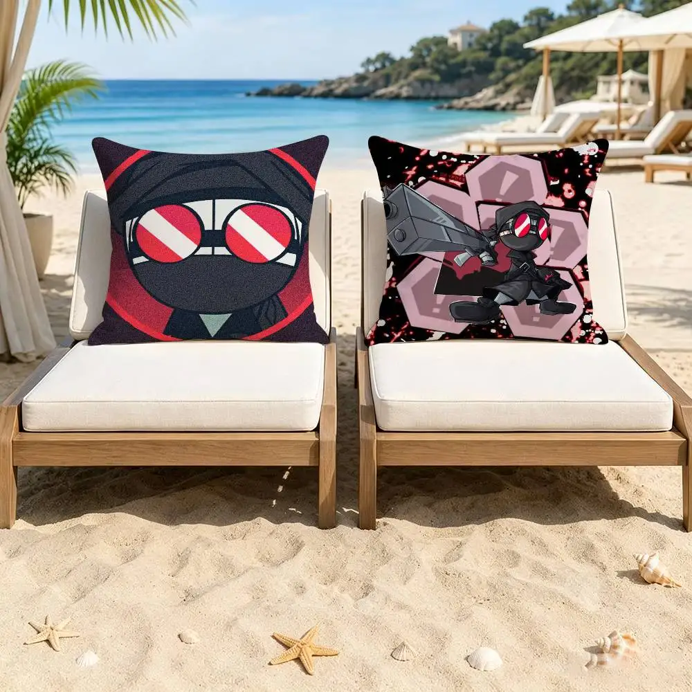 MADNESS COMBAT Hank Sharkrobot   Trendy-style decorative throw pillow cover insert not included fauxembroidery design