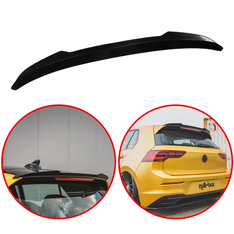 Spoiler Wing Glossy Black Or Carbon Fiber Look Body Kit Dedicated to VW Volkswagen Golf 8 MK8 VIII CD1 1.0 1.5 TSI eTSI 1.4 GTE