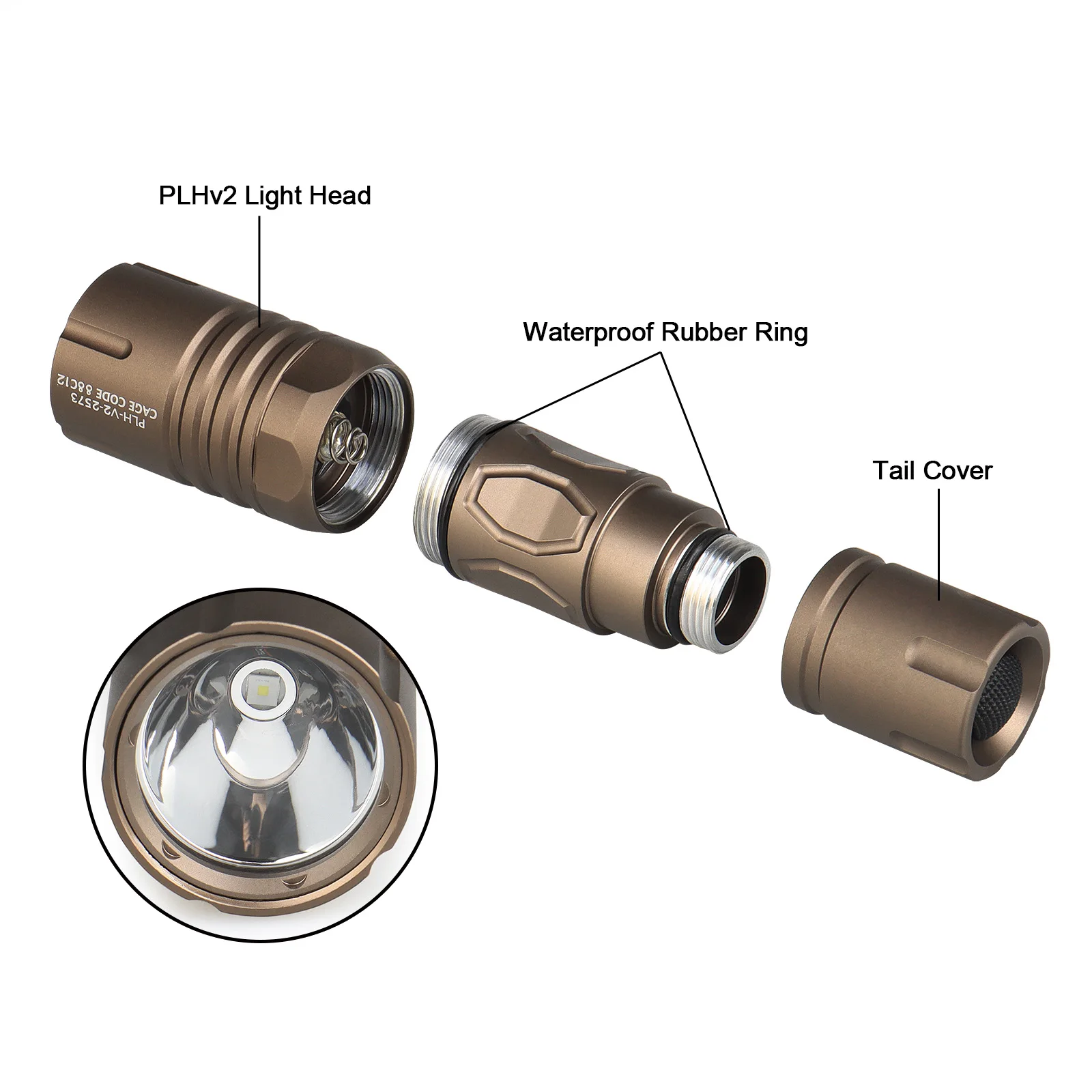 Flashlight 1350 High Lumens Cool White 5700k PLH-V2 Metal for Camping, Home, Emergenc, Inspection, Repair
