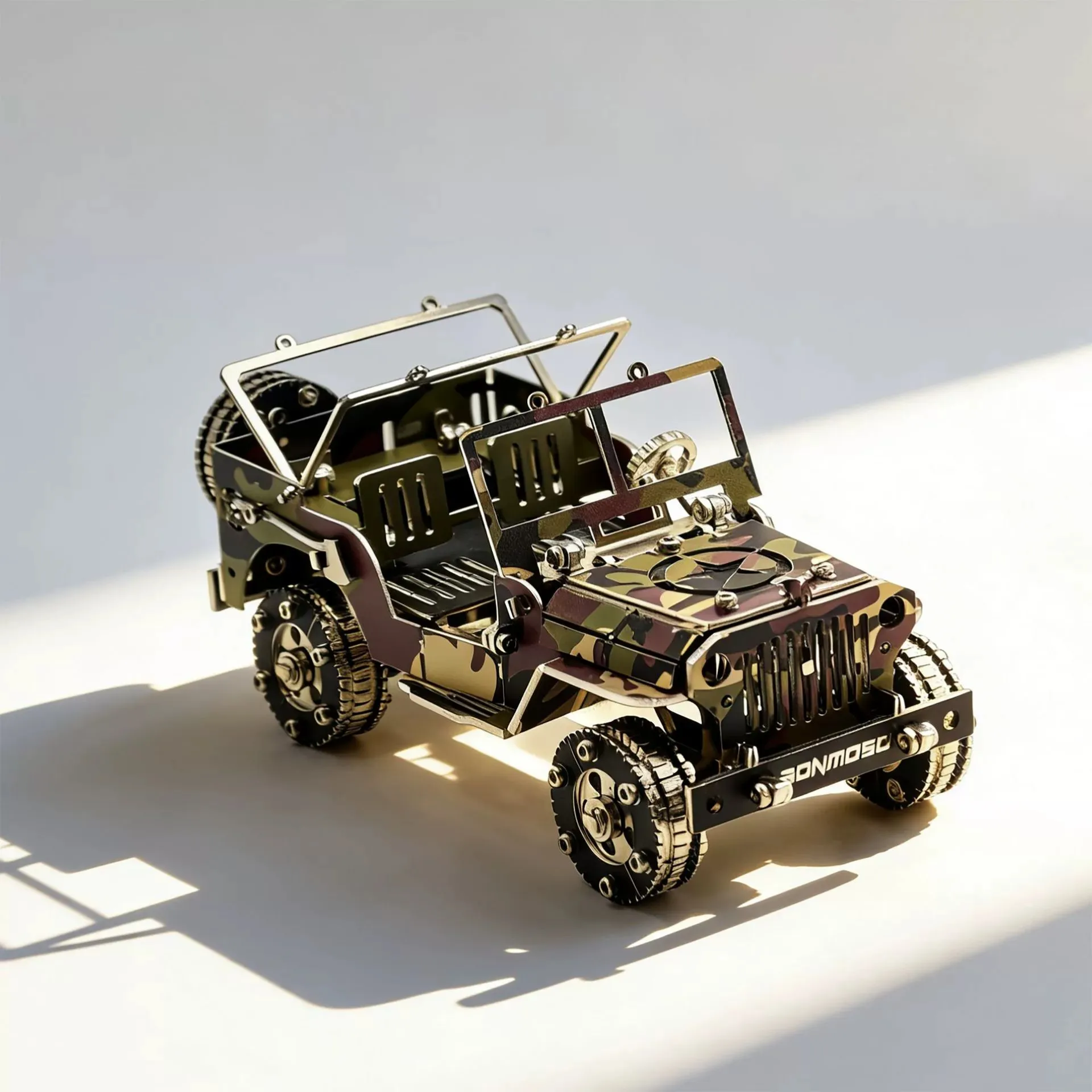 Mechanical Je-ep Car 3D Metal Puzzle 3D Metal Model Kits DIY Mechanical Fine Assembly Model Suitable For Adults Collections And