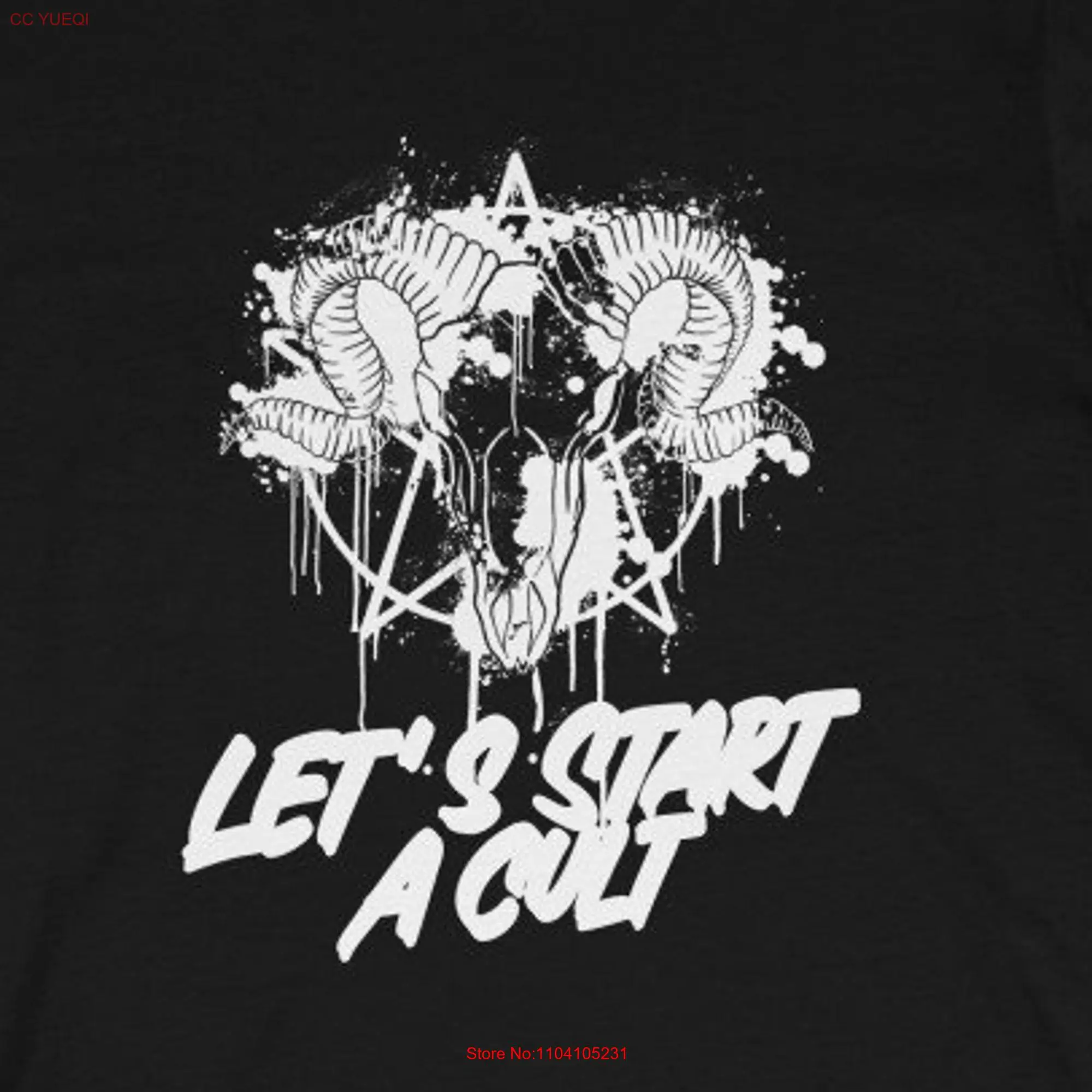 Let's Start a Cult T Shirt Leader Witchcraft Witches Esoteric OcculT Goth Metal long or short sleeves