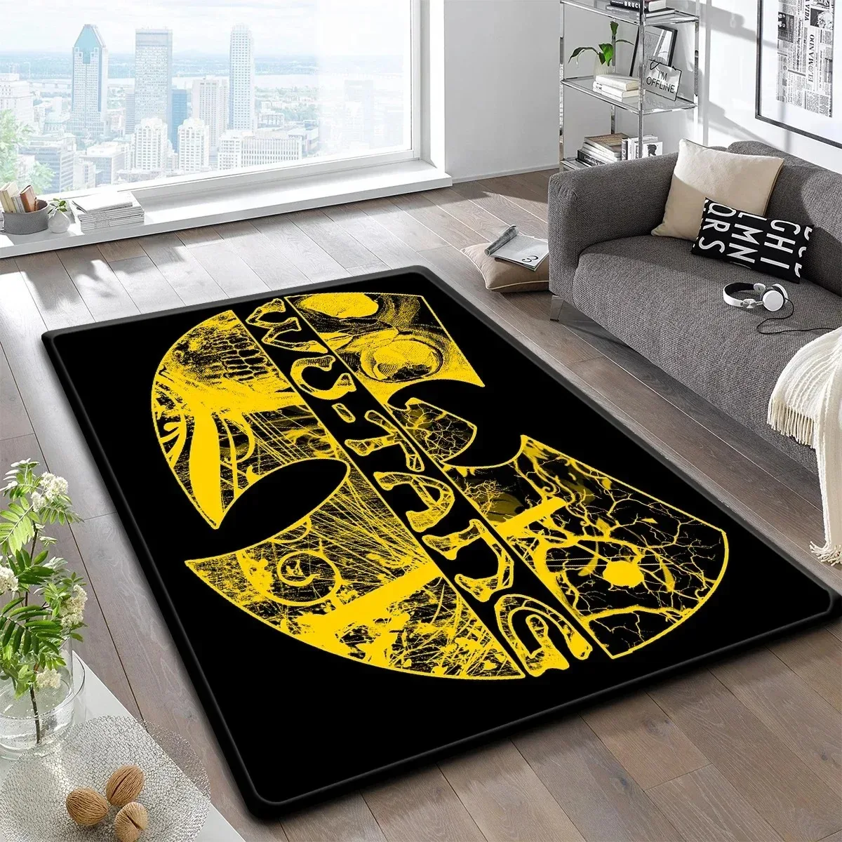 Alfombra con letrero de la serie Rap Wu T-TANG Clans, felpudo de entrada para cocina, decoración del suelo del dormitorio, sala de estar, baño, alfombra antideslizante