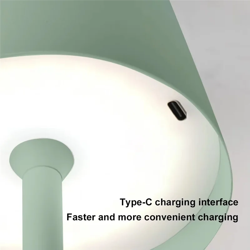 

ABVG-For Bedroom Hotel Restaurant Touch Switch Table Lamp USB Rechargeable Table Lamp Blue
