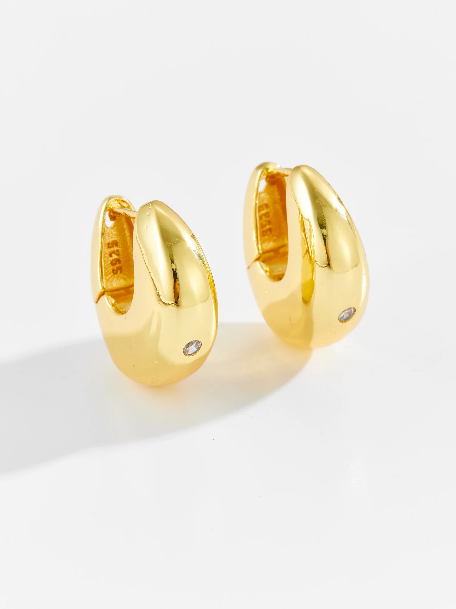 DPLAOPA 925 Sterling Silver Gold Huggies Thick Hoop Earrings 2025 Women Luxury Party Daily Rock Punk Fine Jewelry
