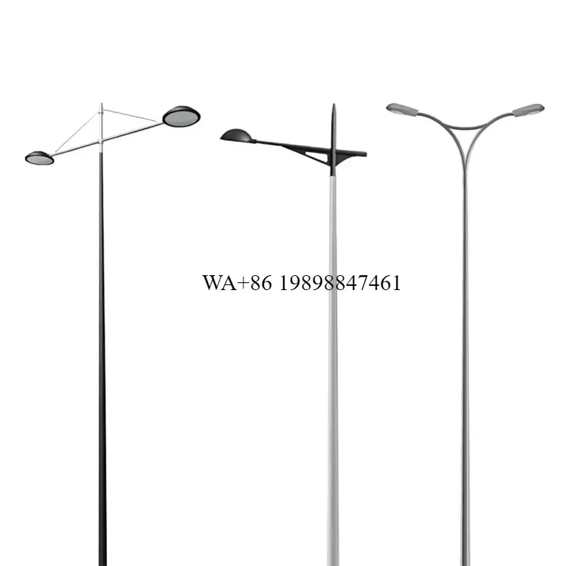 Wmwmnu Hot Dip Galvanized 12m Street Light Pole City Road Lamp Post Lighting Equipment Accessories Clamp for 10m 8m 6m Poles