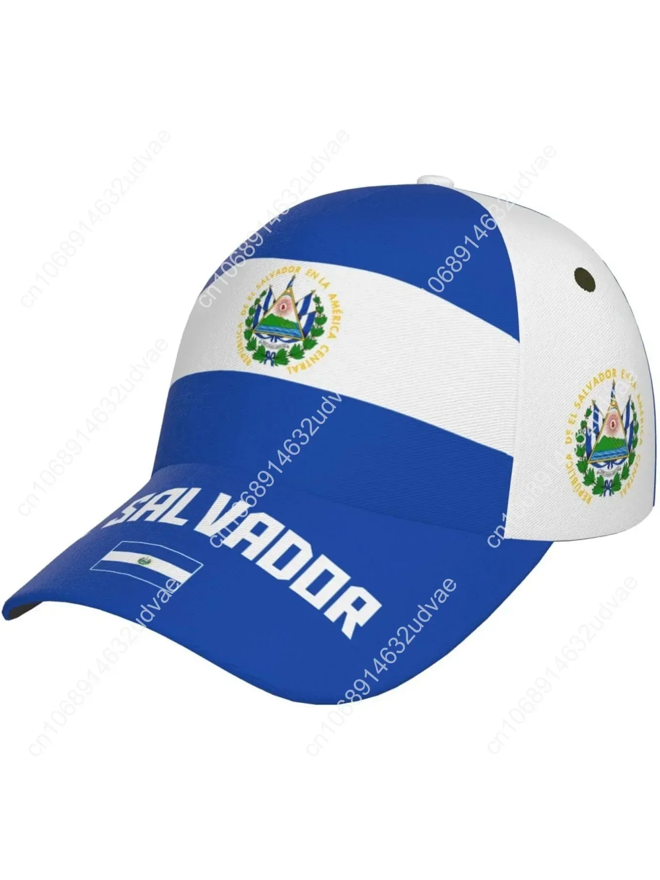 

El Salvador Flag Salvadoran Cool Baseball Cap 3D Full Print Adult Unisex Adjustable Hat Soccer Patriotic Caps