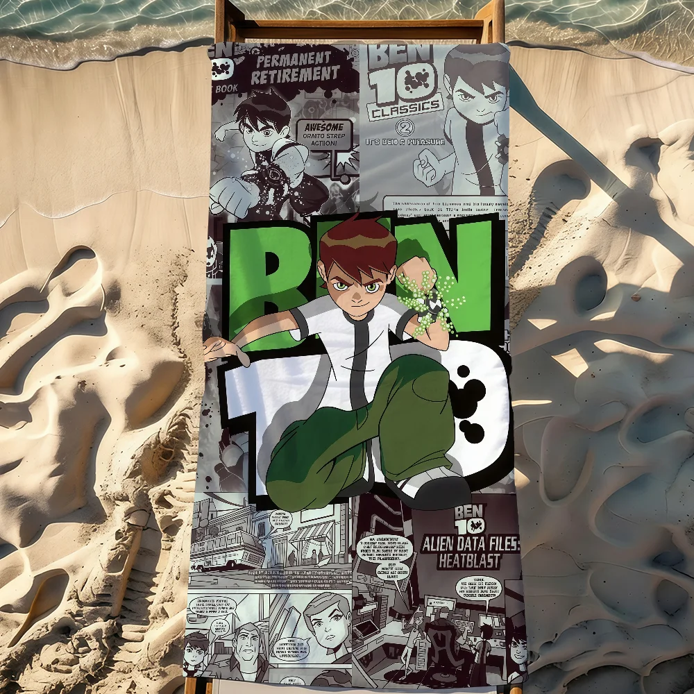 Cartoon B-Ben 10-S Towel Sports Quick Dry Travel Camping Gear Sandproof Soft Light Large Beach Towel