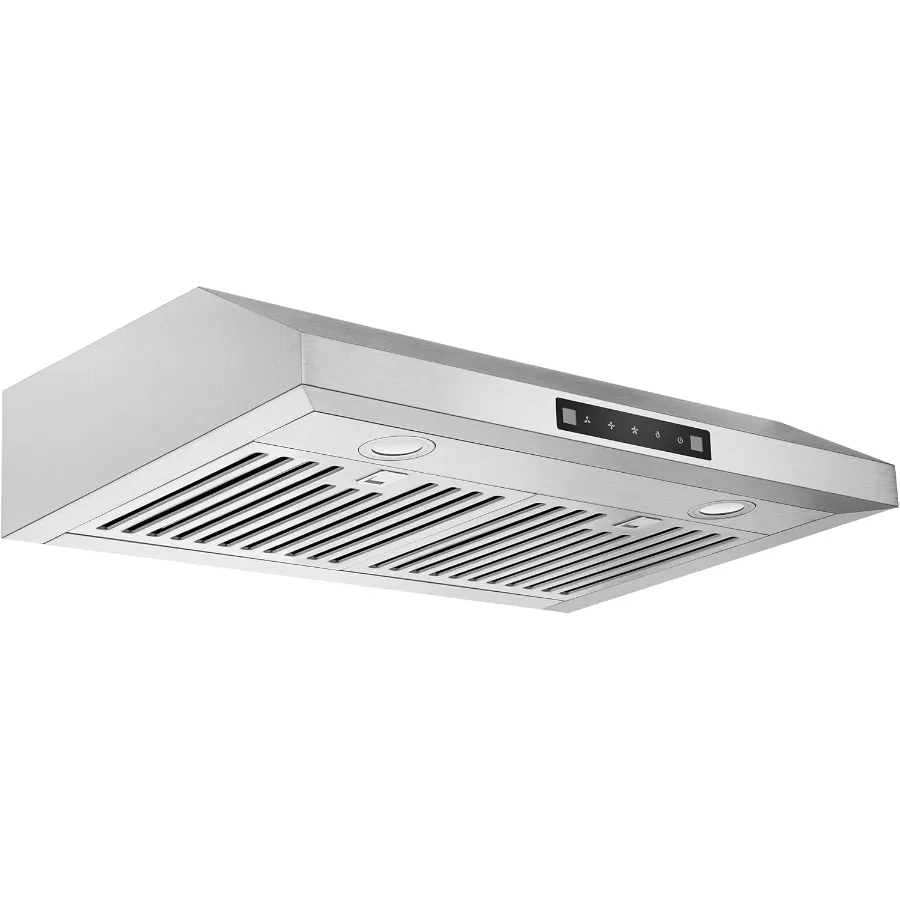 

30-дюймовая вытяжка под шкафом с датчиком жестов 600CFM и сенсорным управлением для безканальной и канальной кухонной вентиляции Stai