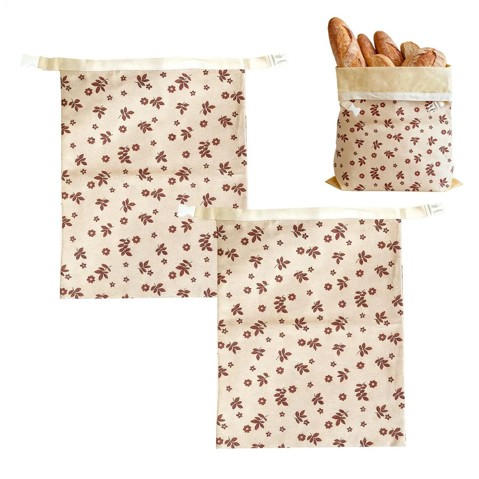 Paquete de 2 Bolsas de Cera de Abeja Extra Grandes para Pan, Reutilizables, de Lino y Algodón, con Doble Forro de Cera de Abeja Natural, Fáciles de Limpiar, Mantienen el Pan Fresco