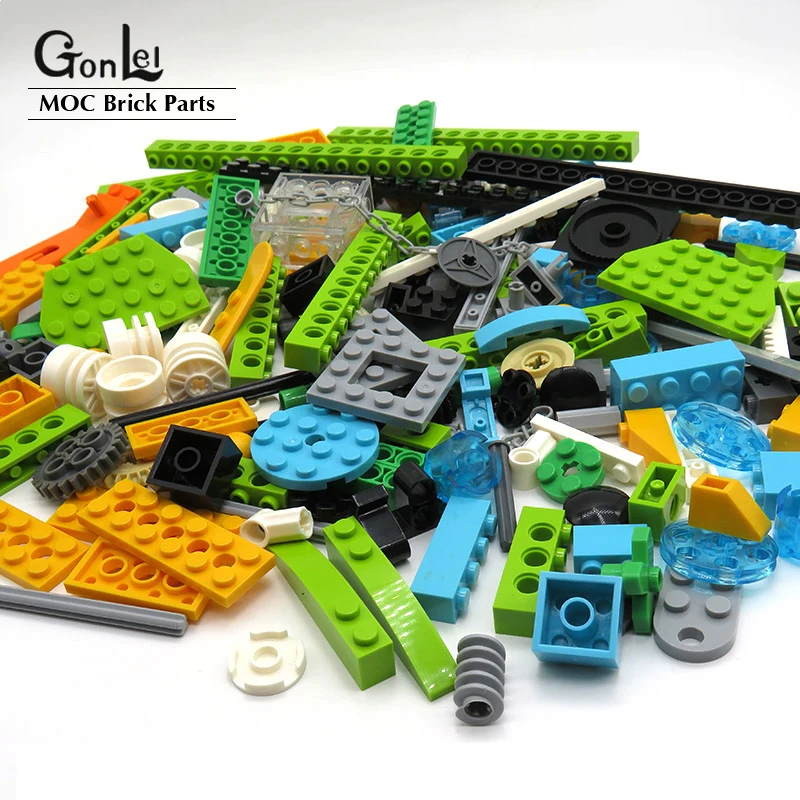 385 sztuk/partia MOC biegów belki osi Building Blocks kompatybilny Wedo 2.0 rdzeń zestaw 45300 części 92013 71321 70905 klocki techniczne zabawki