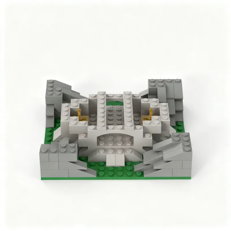 134pcs MOC Architecture Temple Mountain Model Building Blocks Toys Christmas Gifts Construction Creative Education DIY Idea
