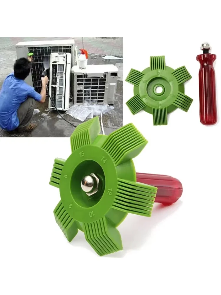 Universal Radiator Fin Repair Comb Air Conditioner Car Cooling Condenser Comb AC Cleanning Brush Diameter 81mm Repair Tools