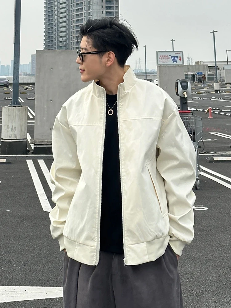 

American Sle Flight Jaet Men's Spring Autumn Tee-Proof Soft ell ort Ball Game Coat CleanFit Stand Collar Outerwear