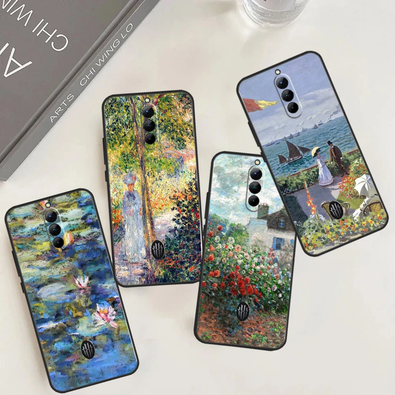 Claude Monet Garden Lotus Bridge Phone Case For ZTE Nubia Red Magic 8 8S 9 Pro Plus RedMagic 6S 7S 6 7 Pro 5S 5G 6R Cover