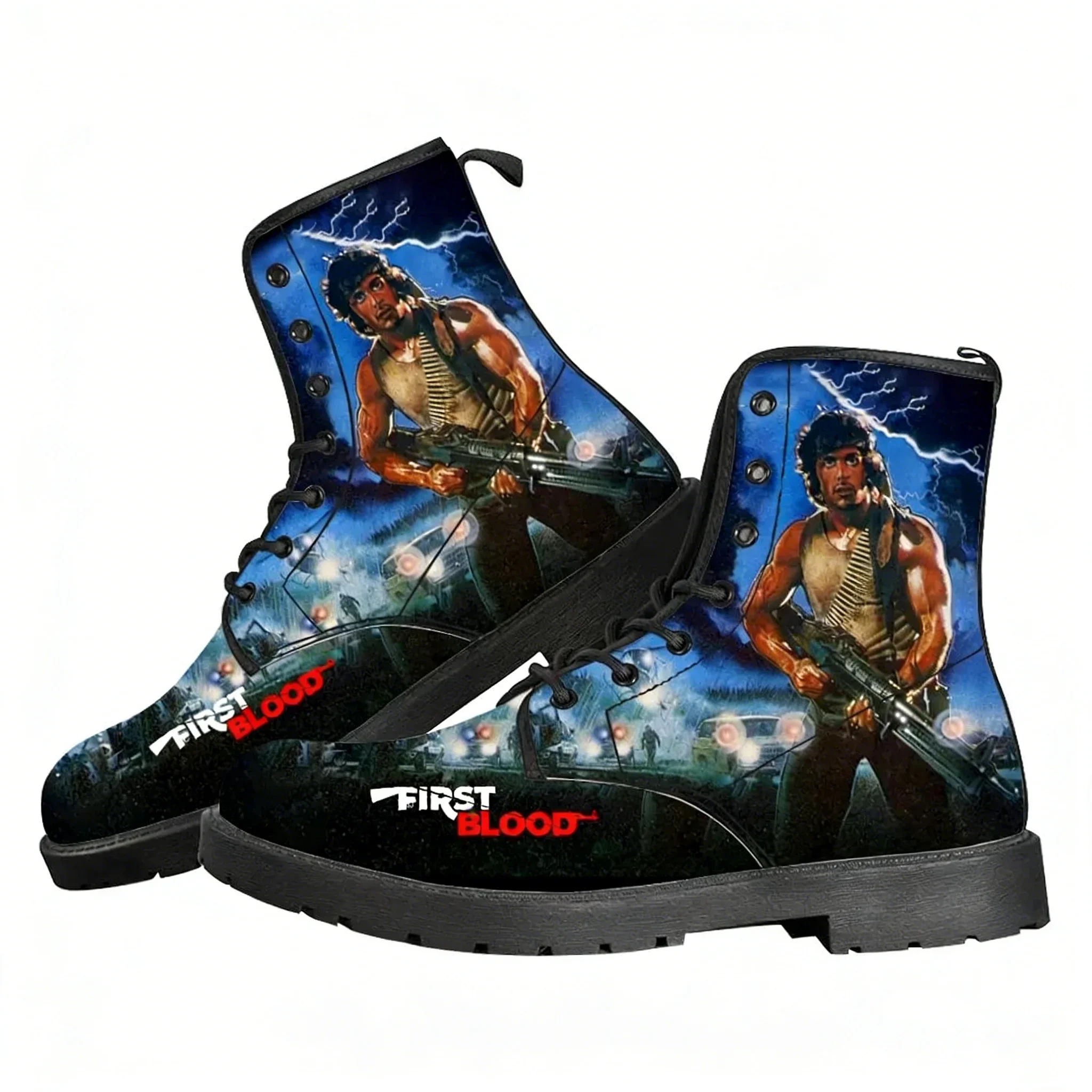 John Rambo F-First B-Blood Casual Boots Mens Womens Teenager Shoes Retro Street 3D water proof Boot Outdoor Customize Made Boots