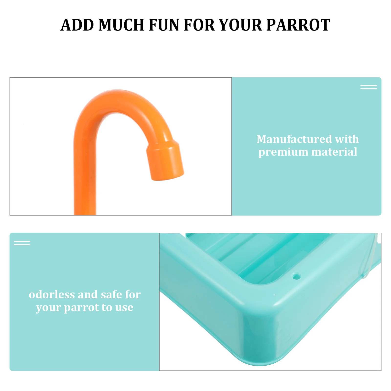 

1 set Parrot Automatic Shower Bath Basin Safe Water Bath Box For Medium Birds Bright Color Bird Bathing Tub No