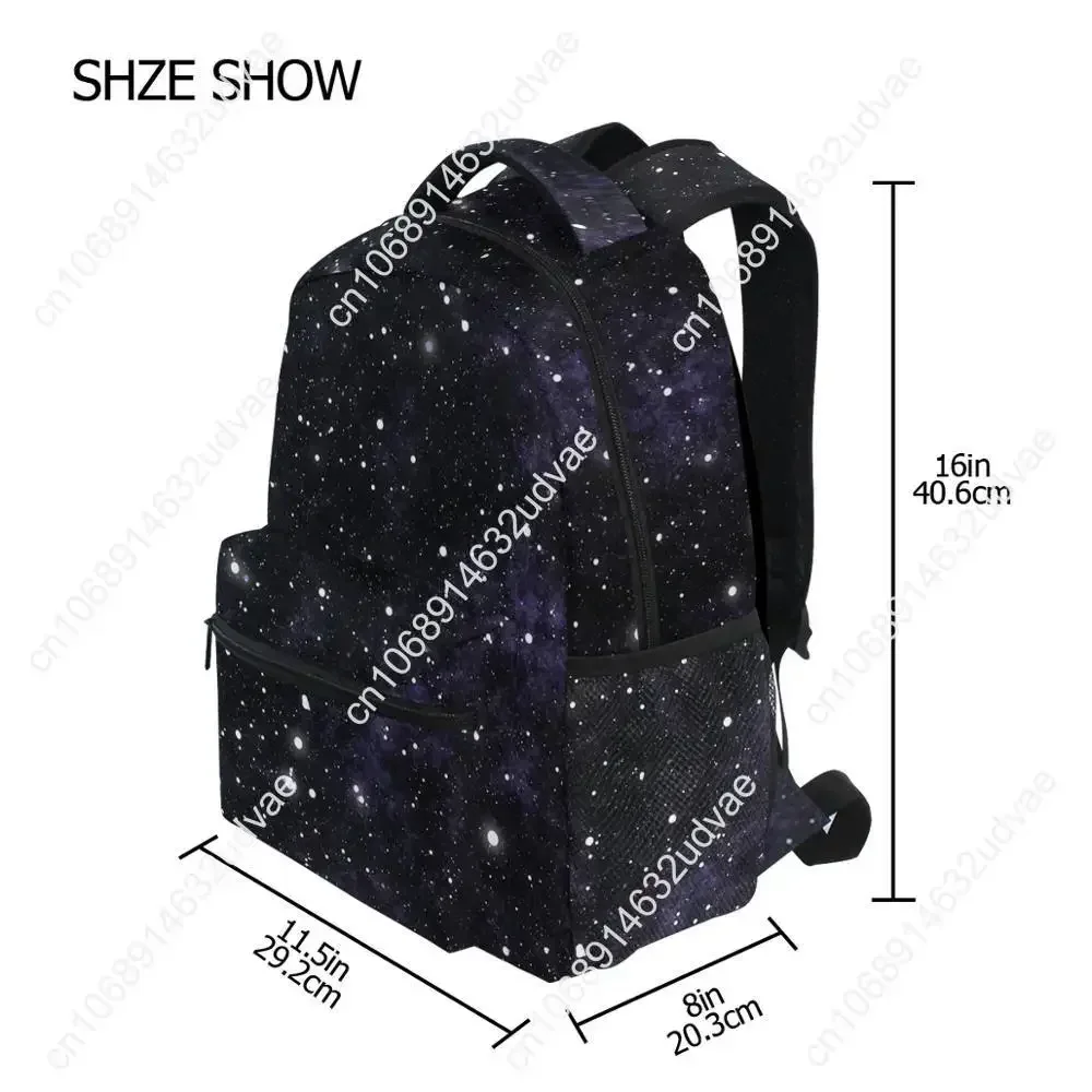 2025 NEW Black Backpack Sky Stars Printing Women Big Capacity Travel Bag Student School Bag Laptop Backpack For Men Gift