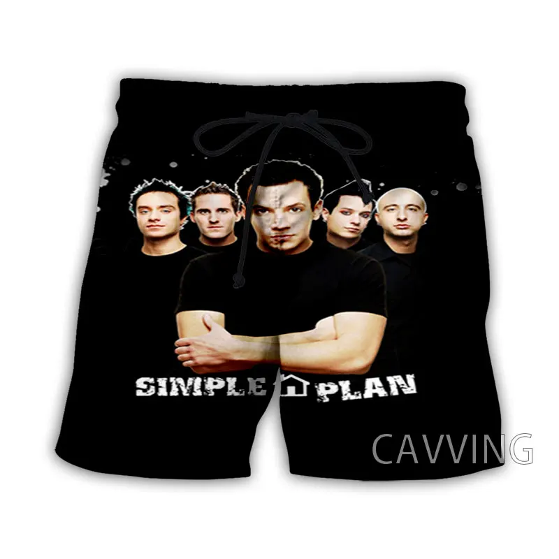 New Fashion Women/Men's  3D Print   Simple Plan Band  Summer Beach Shorts  Streetwear Men Quick Dry Vacation Casual Shorts