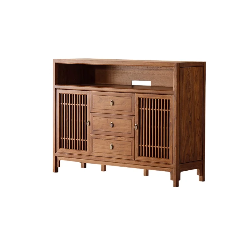 

Обеденный шкаф, боковой шкаф для хранения вещей, старый вяз, домашняя гостиная, кухня, чайный шкаф из цельного дерева