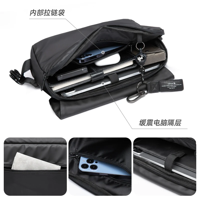 

MOYYI Waterproof Travel Sport Messenger Bag Stylish Large Men's Crossbody Bag Utility Durable College Teenager School Bookbag