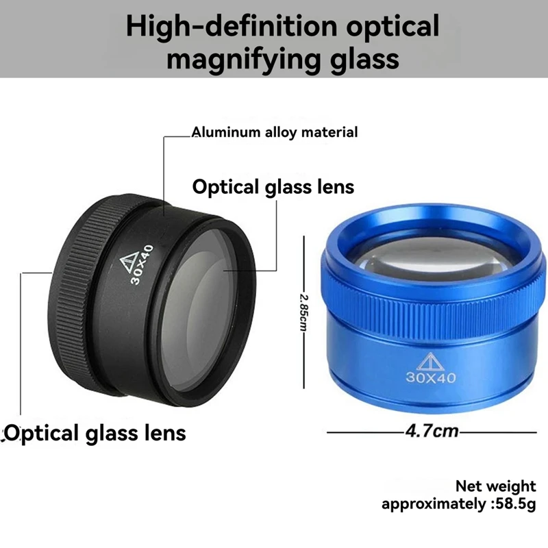 40X30 Loupe Jewelry Eye Glass Magnifier Pocket Jewelers Repair Magnifying Loupe Jewelry Glass Magnifier Loop Pocket B-A56M