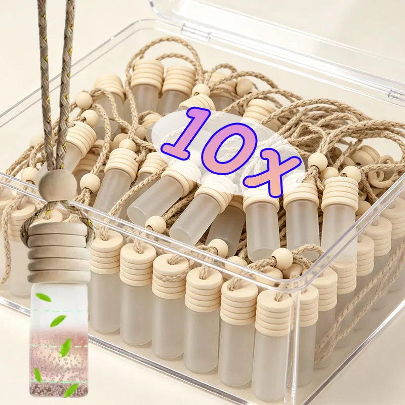 Hanging Aroma Diffuser for Essential Oils Fragrance Bottle Suitable 5ml Frosted Glass Car Air Fresheners Car Fragrance Pendants