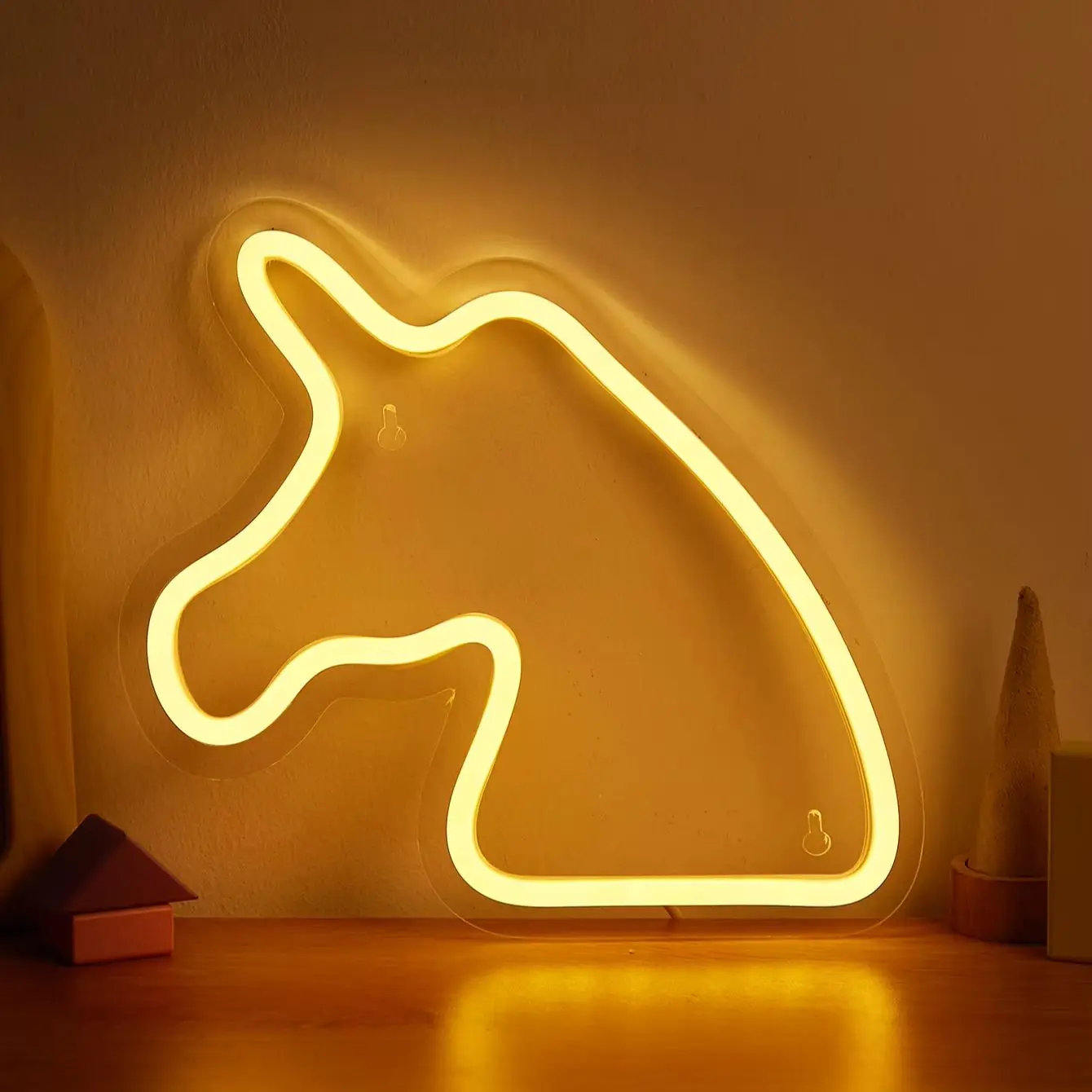 Chi-buy LED Neon Unicorn USB Powered Neon Signs Night Light 3D Wall Art Bedroom Living Room Decor Lamp Signs