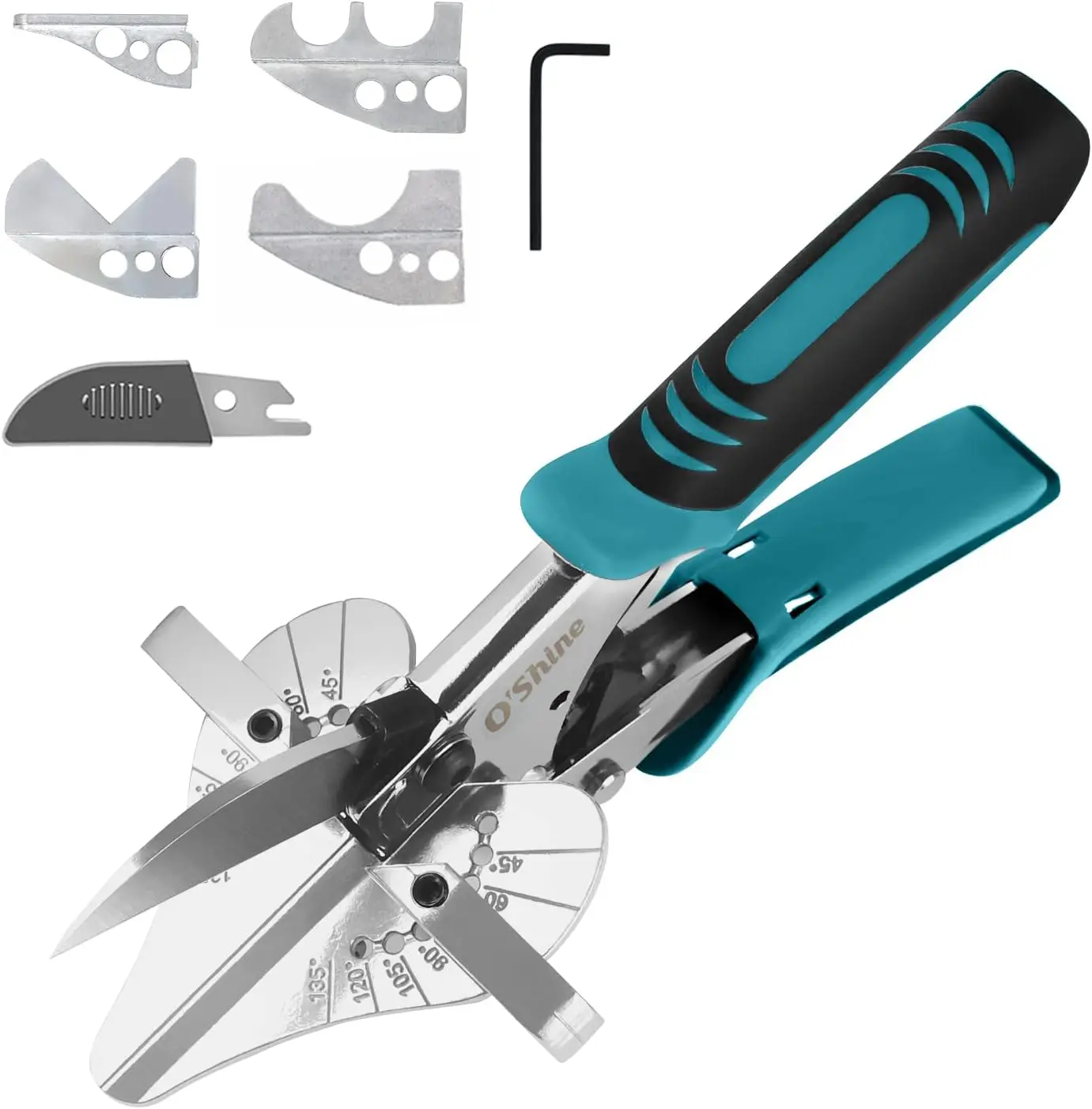 Ratchet Miter Shears Expert for Angular Cutting Molding Crafting Wood, Quarter Round Cutting Tool