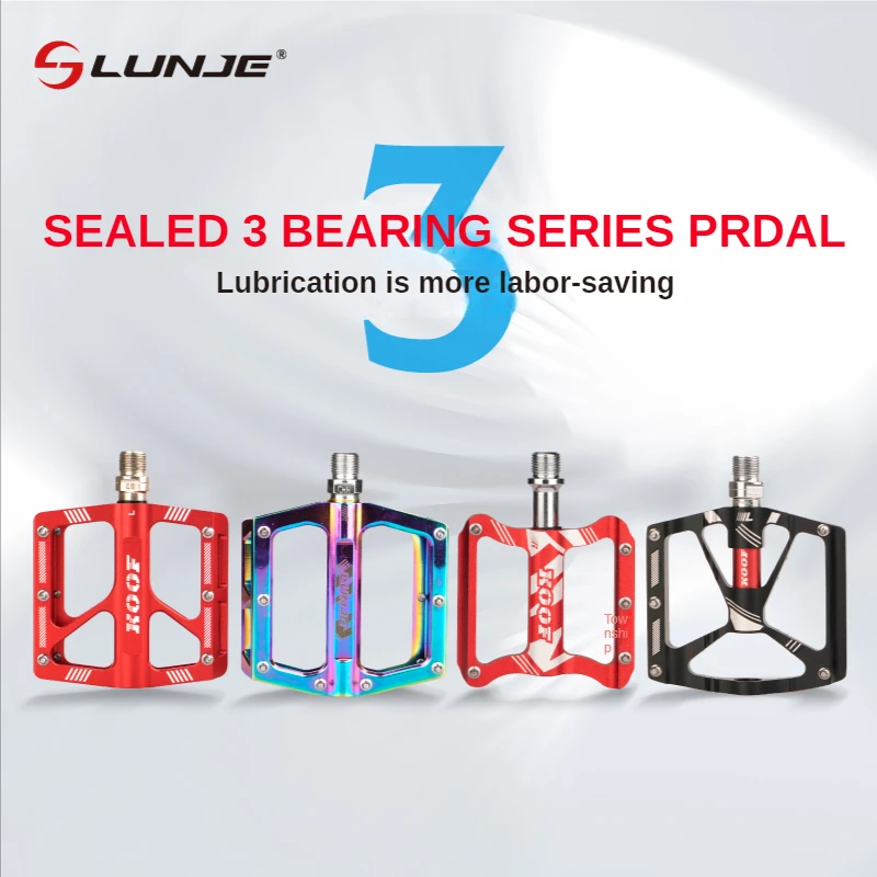 

LUNJE Bicycle Pedals Sealed Bearing MTB Platform Pedal for Bike Mountain Bike Flat Pedals MTB Road Bicycle Part