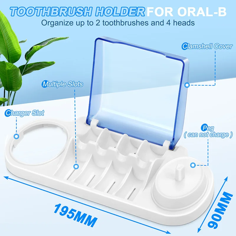 Tempat Sikat Gigi Elektrik untuk Braun Oral B Braket Tempat Sikat Gigi Kamar Mandi Stander Base Holder Kepala Sikat dengan Lubang Pengisi Daya