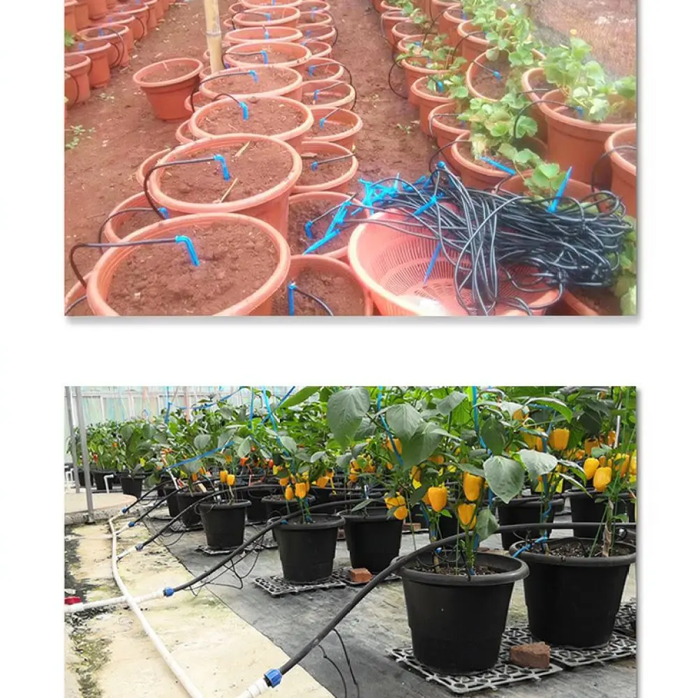Drip Watering System For Greenhouse Garden Plants Irrigation Flow Regulator Stabilizer Dripper Connector Kit