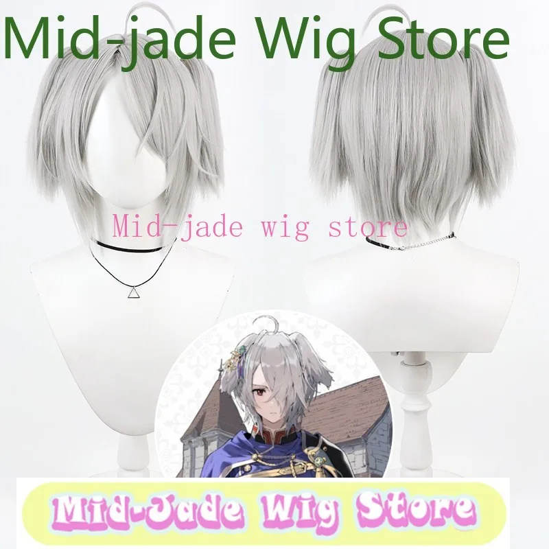 

Fire Emblem Shadows Cosplay Wig Silver White Detachable Twin Tails Hair Heat Resistant Synthetic Game Wigs