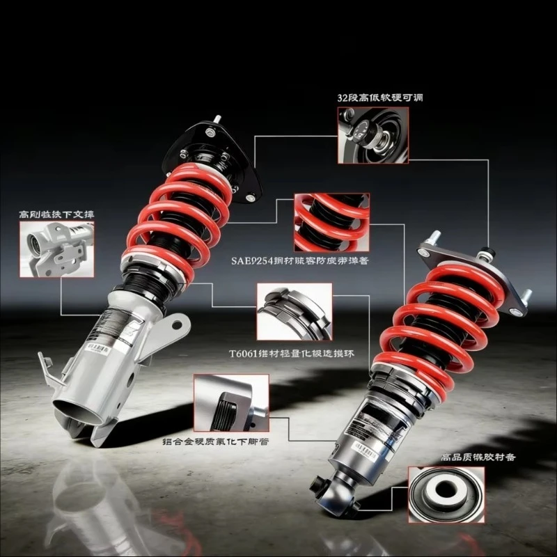 L&T Suspension,32-level Adjustable Damping, Performance Monotube Coilover Kit.For K3 GT,K5 GT