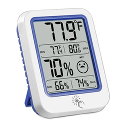 Misuratore di umidità della temperatura digitale LCD retroilluminato Igrometro elettronico per interni domestici Termometro Stazione meteorologica domestica