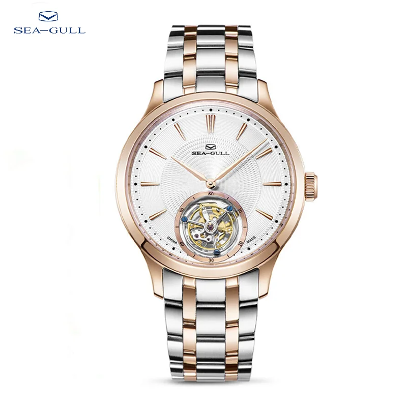 Seagull Men Luxury Tourbillon Mechanical Watch Manual Sapphire Mirror Wristwatch Coaxial Cardless Tourbillon Clock 8811/8812