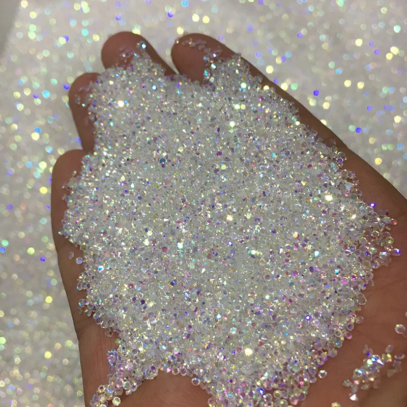 wholesale 1000 Bags 1.3mm 4000pcs/Bag Diamond Shape Crystal AB Pixie for nail art Craft Art decoration
