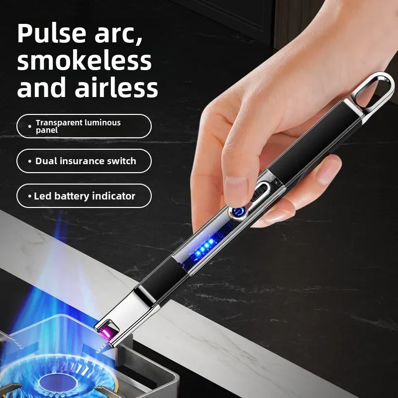 

Transparent Luminous Panel Anti-Wind Arc Igniter Kitchen Portable Lighter Scented Candle Smoking electric usb lighter Cigarette