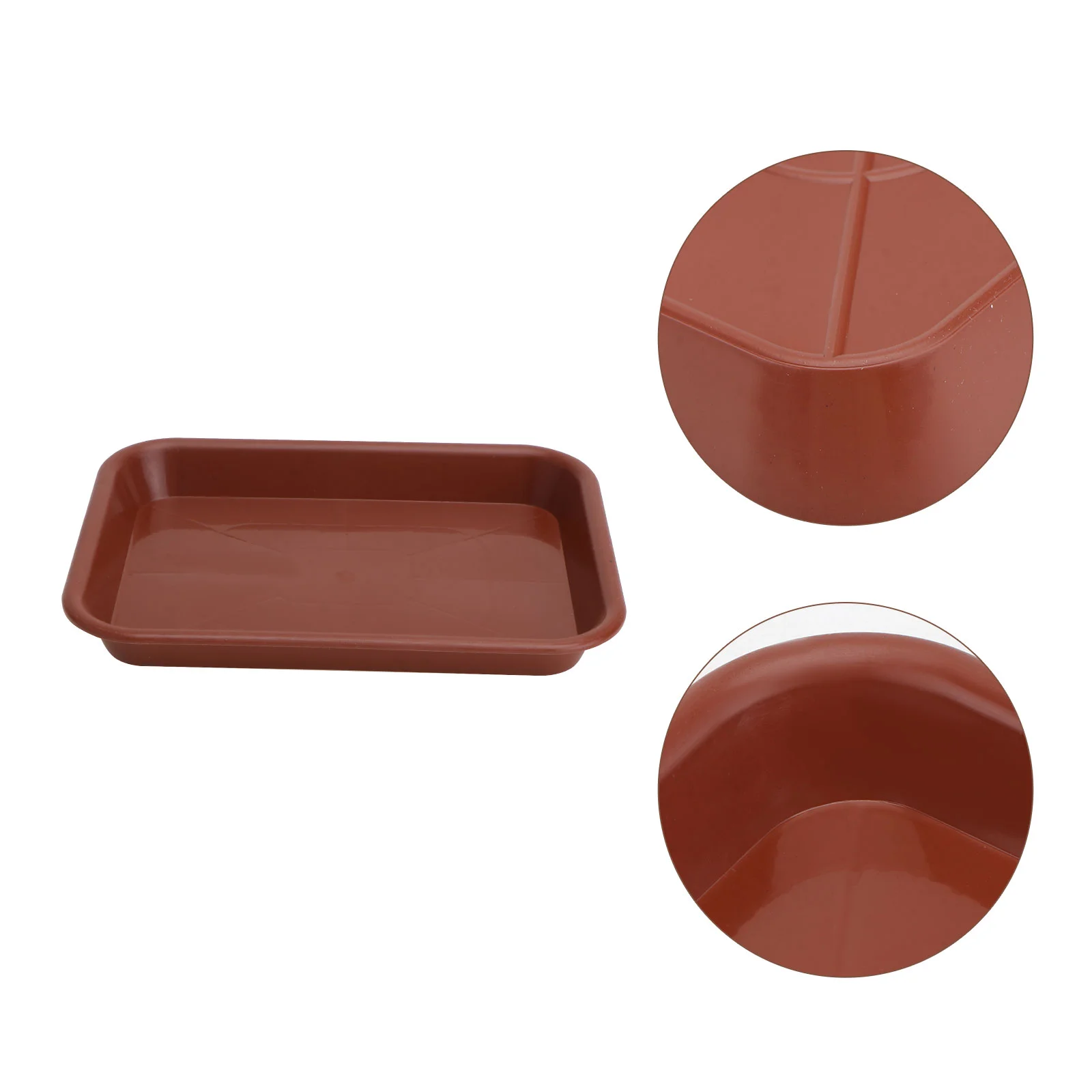 

10 Pcs Rectangular Tray Flower Pot Base Plastic Flowerpot Terracotta Plant Pots