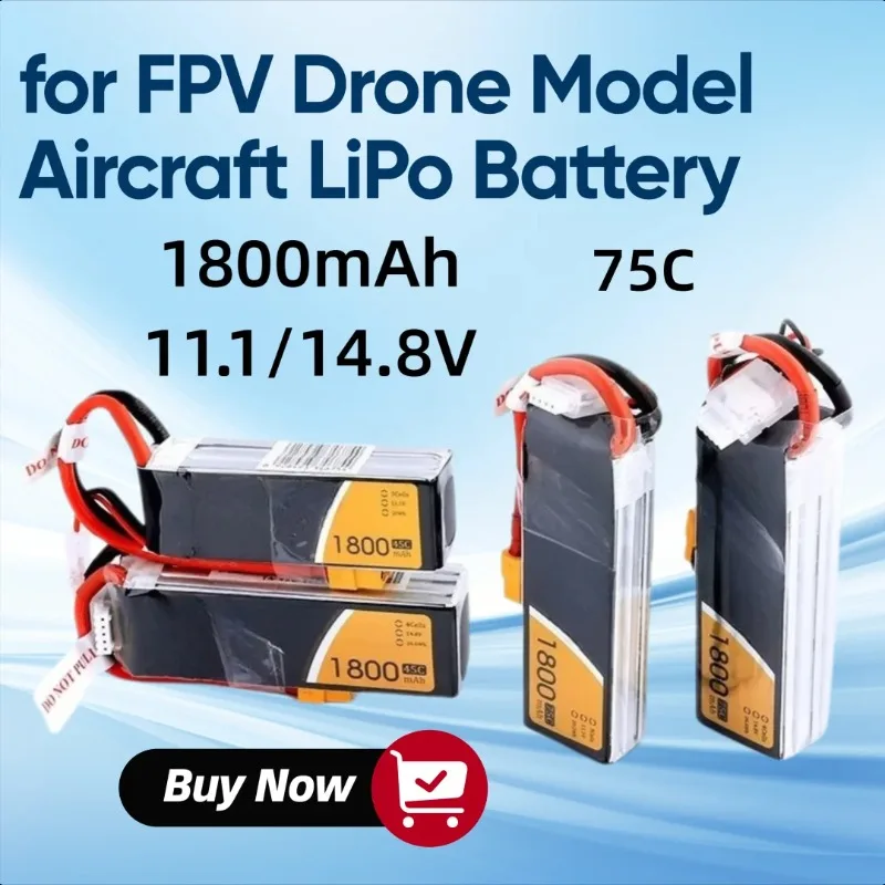 

Для Gens Ace 1800 мАч высокоскоростной 11,1/14,8 В FPV модель дрона LiPo аккумулятор