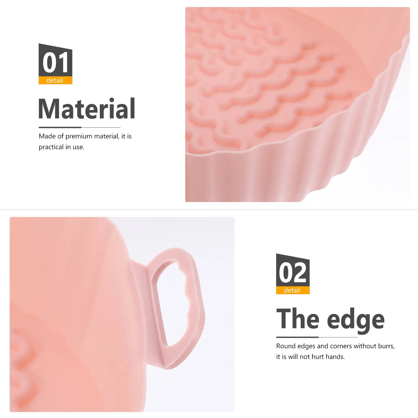 2 Peças Tapete de Silicone para Fritadeira de Ar, Antiaderente, Reutilizável, Forro de Forno, Resistente ao Calor, Utensílio de Cozinha, Acessórios pa
