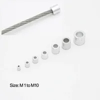 M1 to M10 Full Size Steel Wire Cable Rope Fixing Clip Circular Aluminum Ferrules Round Crimping Loop Clamps Quantity 10--200pcs