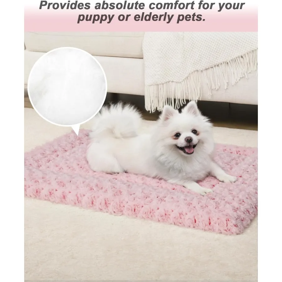 Tappetino per cuccia per cani lavabile Tappetino per casse Letti per cuccia per animali domestici morbidi e soffici Materasso per dormire per cani di taglia grande, media e piccola, jumbo, 41 x 27 pollici