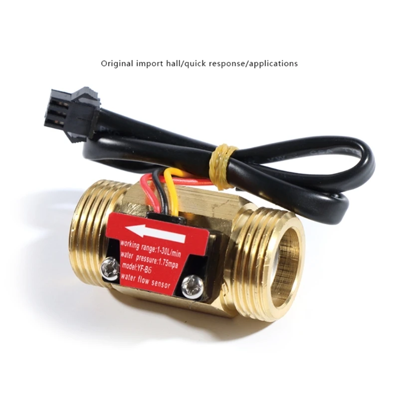 Imagem -05 - Sensores Fluxo Água Líquida Efeito Medidor Vazão Medidor Fluxo Água Sensores Dc3.5v24v M6cf