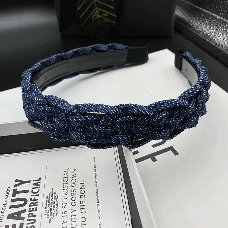 Cowboy hand woven hair clip with Hong Kong style temperament for women, new hair tie headpiece with pressure headband