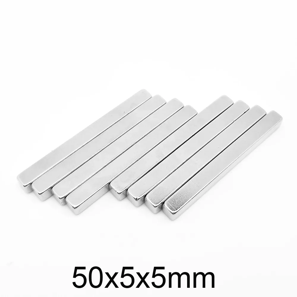 

2~50PCS 50x5x5 Block Rare Earth Magnet N35 Rectangular Search Magnet Strong 50x5x5mm Permanent NdFeB Magnet 50*5*5