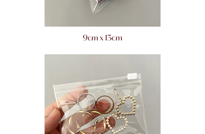 10/20PCS Transparent Plastic Pouches PVC Zipper Bag For Jewelry Bracelet Necklace Earrings Gift Storage Small Business Packages